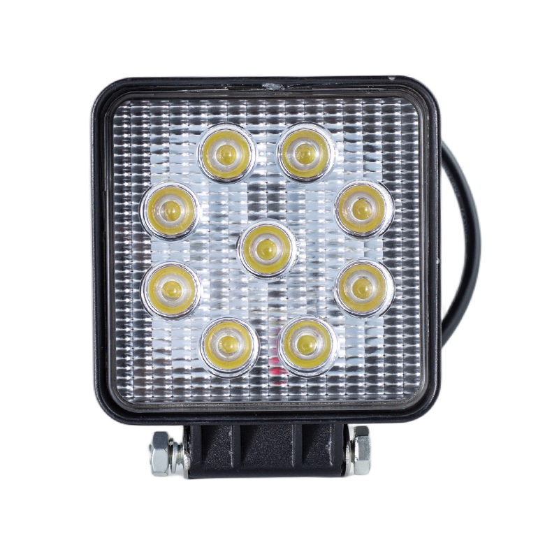 IP67 002 Nagy teherbírású, 9 LED-es négyzet alakú munkalámpa ipari járművekhez